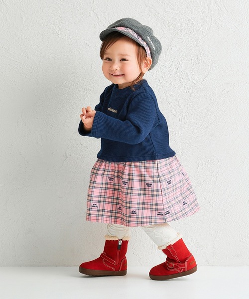 MIKI HOUSE（ミキハウス）の「ケーブル織り柄タイツ（タイツ/ストッキング・キッズ・ホワイト/ネイビー・100cm/130cm/80ｃｍ/90cm/120cm/110cm）」の3枚目の写真