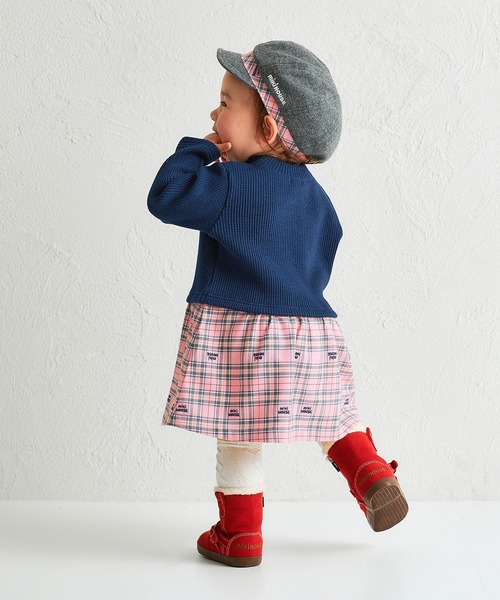 MIKI HOUSE（ミキハウス）の「ケーブル織り柄タイツ（タイツ/ストッキング・キッズ・ホワイト/ネイビー・100cm/130cm/80ｃｍ/90cm/120cm/110cm）」の4枚目の写真