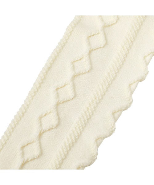 MIKI HOUSE（ミキハウス）の「ケーブル織り柄タイツ（タイツ/ストッキング・キッズ・ホワイト/ネイビー・100cm/130cm/80ｃｍ/90cm/120cm/110cm）」の5枚目の写真