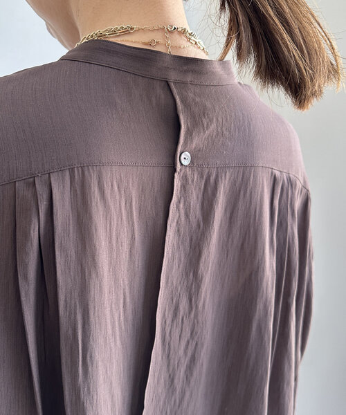 DouDou(ドゥドゥ)の「袖リブバックオープンシャツ(シャツ/ブラウス・レディース・ネイビー/ブラウン/オフホワイト・FREE)」の10枚目の写真