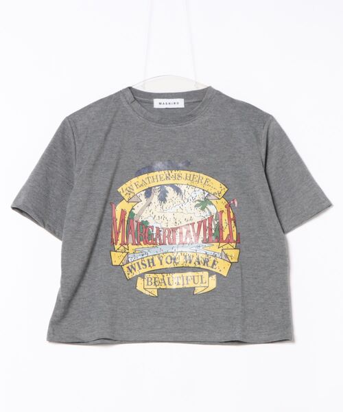 VIBGYOR(ヴィブジョー)の「【MASHIRO】ショートTシャツ BEAUTIFUL(Tシャツ/カットソー・レディース・グレー・FREE)」の1枚目の写真