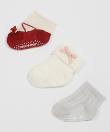 petit main（プティマイン）の「BABY3Pソックス（ベビーシューズ/ベビーソックス）」