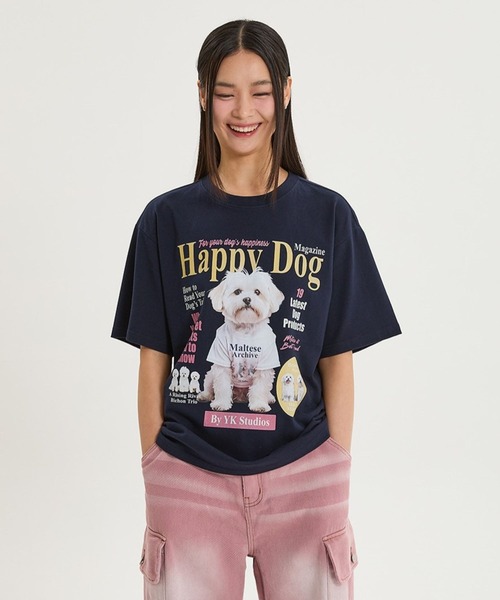 Tシャツ・カットソー Wai Kei I am HAPPY short sleeve T shirt 5BJH1586 MUSINSA | WAI KEI I am HAPPY short sleeve t-shirt black