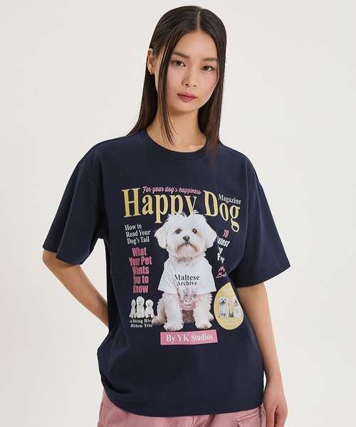 WaiKei(ワイケイ)の「【UNISEX】Wai Kei/マルチーズマガジンT(Tシャツ/カットソー・メンズ・ネイビー/ホワイト/ブラック・LARGE/MEDIUM)」の6枚目の写真