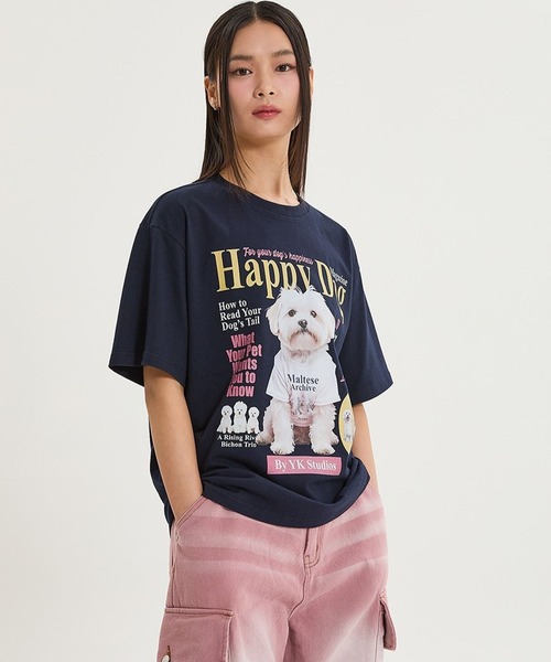 WaiKei(ワイケイ)の「【UNISEX】Wai Kei/マルチーズマガジンT(Tシャツ/カットソー・メンズ・ネイビー/ホワイト/ブラック・LARGE/MEDIUM)」の7枚目の写真