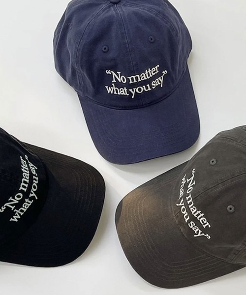 ammy.(エイミードット)の「【 ammy. / エイミードット 】 刺繍 英字 ロゴ キャップ(キャップ・レディース・ネイビー/ベージュ/レッド/ブラウン/グレー/ブラック・FREE)」の1枚目の写真