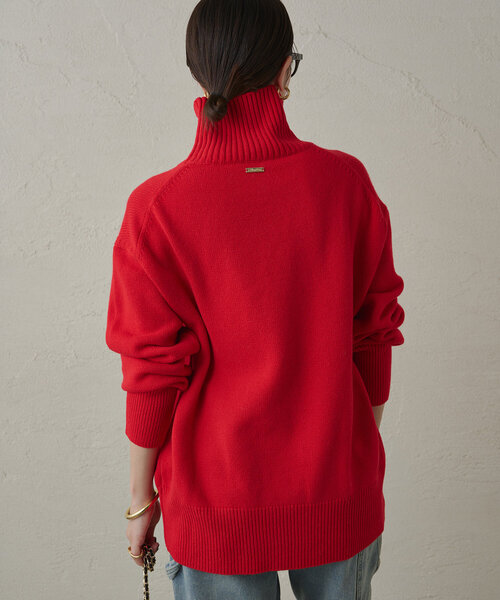 LOUNGEDRESS（ラウンジドレス）の「WOOLタートルニット（ニット/セーター・レディース・レッド/オフホワイト/グレー/ブラック・FREE）」の6枚目の写真