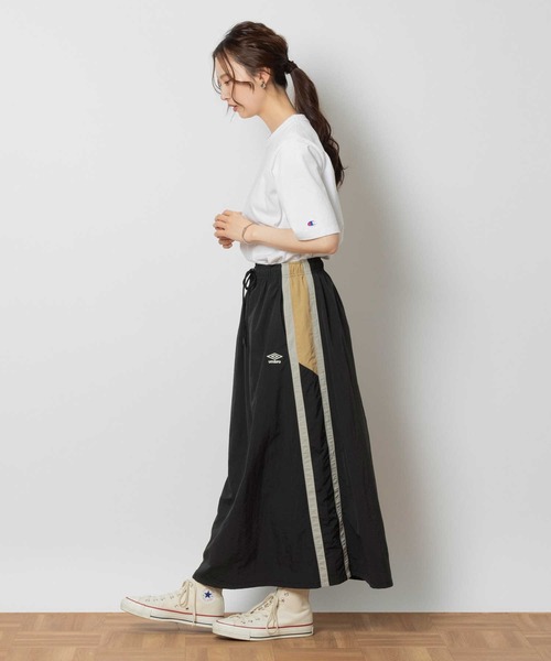 【完売品】Nylon maxi skirt ナイロンマキシスカート RIM.ARK（リムアーク）の「Nylon maxi SK ナイロンマキシ