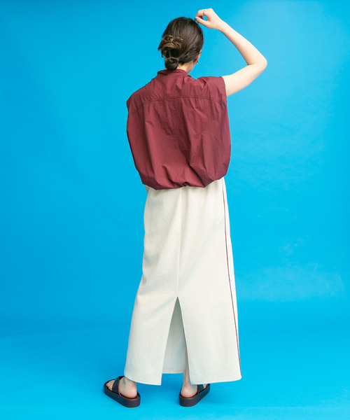 KBF（ケイビーエフ）の「サイドラインジャージスカート（スカート・レディース・アイボリー/ネイビー・ONE）」の10枚目の写真