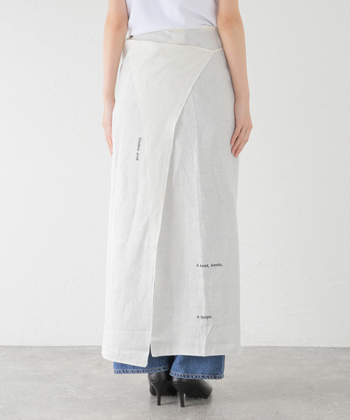 24ss【BASERANGE/ベースレンジ】WRAP PAGE SKIRT セール】BASERANGE/ベースレンジ WRAP PAGE スカート（スカート