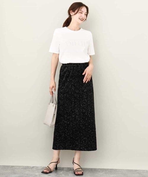 MK MICHEL KLEIN(エムケーミッシェルクラン)の「2024AW/ベロアスパンコールナロースカート/洗える(スカート・レディース・グレー/ブラック・38)」の19枚目の写真
