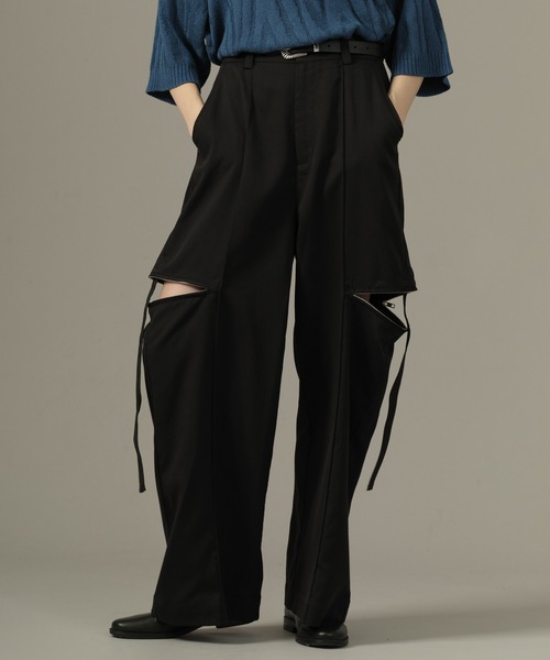 セール】SIDE ZIP CODE WIDE PANTS/サイドジップコードワイド