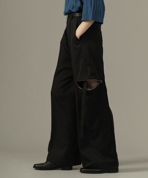セール】SIDE ZIP CODE WIDE PANTS/サイドジップコードワイド