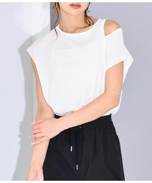 Settimissimo | USAコットン デザインショルダー プルオーバー(Tシャツ/カットソー)
