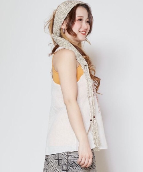 チャイハネ(チャイハネ)の「【チャイハネ】エレスルタンクトップ(タンクトップ・レディース・ブラック/ブラウン/ネイビー・FREE)」の7枚目の写真