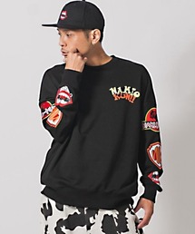 なみおくん 袖ワッペントレーナー ビッグシルエット