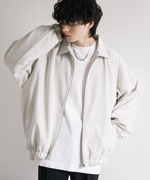 Rocky Monroe（ロッキーモンロー）の「オーバーサイズドルマンスリーブショートブルゾン（ブルゾン・メンズ・オフホワイト/チャコールグレー/ブラック/グレー/ネイビー・L/M）」の11枚目の写真