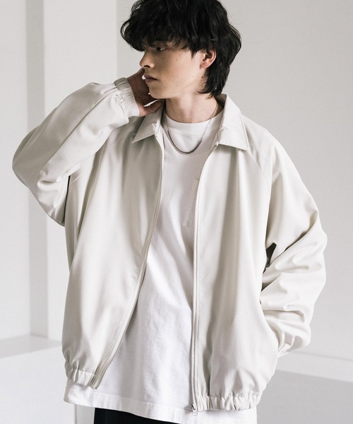 Rocky Monroe（ロッキーモンロー）の「オーバーサイズドルマンスリーブショートブルゾン（ブルゾン・メンズ・オフホワイト/チャコールグレー/ブラック/グレー/ネイビー・L/M）」の14枚目の写真