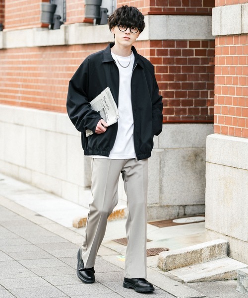 Rocky Monroe（ロッキーモンロー）の「オーバーサイズドルマンスリーブショートブルゾン（ブルゾン・メンズ・オフホワイト/チャコールグレー/ブラック/グレー/ネイビー・L/M）」の18枚目の写真