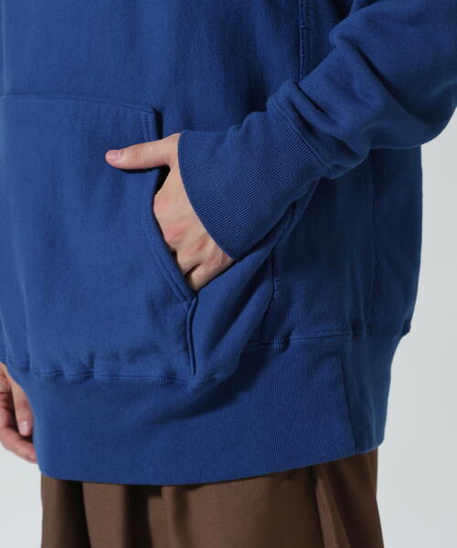 ATON（エイトン）の「ATON (エイトン) NATURAL DYE URAKE | HOODIE ナチュラルダイフーディー（パーカー・メンズ・ベージュ/その他1/グレー/ブルー・4/6/2）」の10枚目の写真