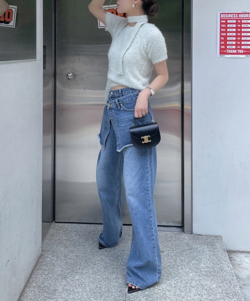SHEPP(シープ)の「レイヤード デニムパンツ(デニムパンツ・レディース・ブルー・S/M/L)」の18枚目の写真