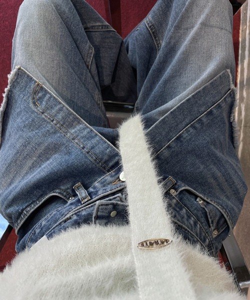 SHEPP(シープ)の「レイヤード デニムパンツ(デニムパンツ・レディース・ブルー・S/M/L)」の22枚目の写真
