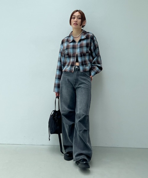 y/m（イム）の「ワンハンドルドロストショルダーBAG（ショルダーバッグ・レディース・グレー/ブラック・FREE）」の15枚目の写真