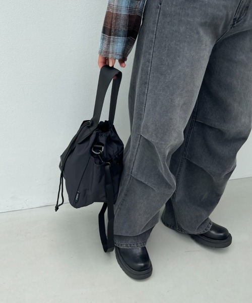 y/m（イム）の「ワンハンドルドロストショルダーBAG（ショルダーバッグ・レディース・グレー/ブラック・FREE）」の9枚目の写真