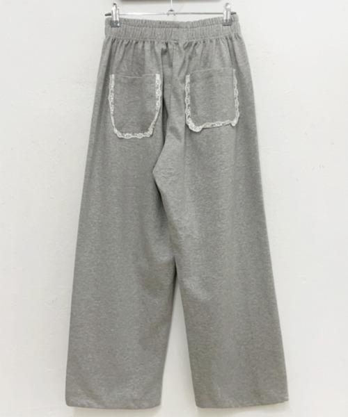 by muni:r（バイ ムニール）の「レースラインスウェットパンツ（スウェットパンツ・レディース・グレー/ブラック・FREE）」の15枚目の写真