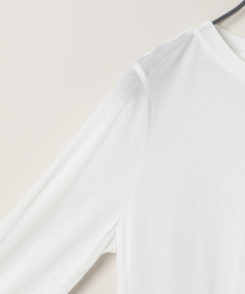 JEANASIS(ジーナシス)の「シアーテンジクJUSTロンTEE/144144(Tシャツ/カットソー・レディース・イエロー/ホワイト/ブラック/ライトブルー・FREE)」の7枚目の写真