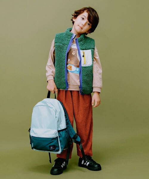 BEAMS mini（ビームスミニ）の「カラー デイパック 2024FW（バックパック/リュック・キッズ・サックスブルー/グリーン/ピンク・ONE SIZE）」の4枚目の写真