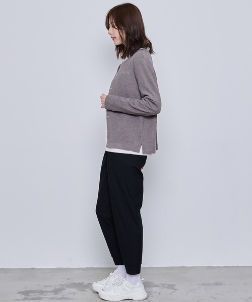 Arnold Palmer（アーノルドパーマー）の「裏ボーダー コンパクト カーディガン（カーディガン/ボレロ・レディース・ライトグレー/ブラック/ピンクベージュ・S/M/L）」の13枚目の写真