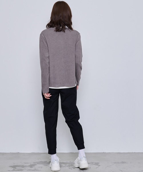 Arnold Palmer（アーノルドパーマー）の「裏ボーダー コンパクト カーディガン（カーディガン/ボレロ・レディース・ライトグレー/ブラック/ピンクベージュ・S/M/L）」の12枚目の写真