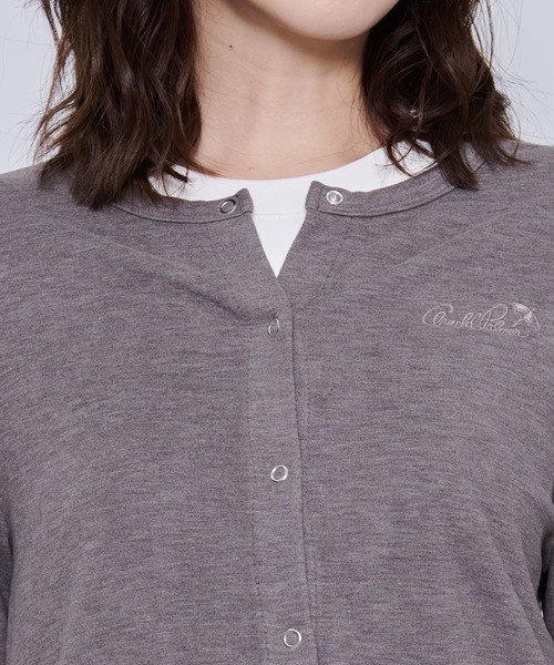 Arnold Palmer（アーノルドパーマー）の「裏ボーダー コンパクト カーディガン（カーディガン/ボレロ・レディース・ライトグレー/ブラック/ピンクベージュ・S/M/L）」の18枚目の写真