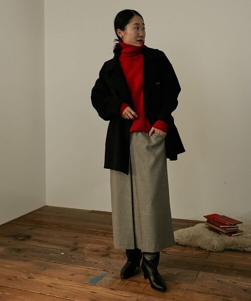 le.coeur blanc（ルクールブラン）の「リバーオープンカラーミドルコート（その他アウター・レディース・グレー/ベージュ/ネイビー/グレイッシュベージュ・38）」の17枚目の写真