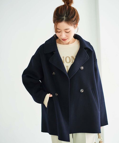 ルクールブラン★リバーオープンカラーミドルコート リバーオープンカラーミドルコート/le.coeur blanc(ルクールブラン