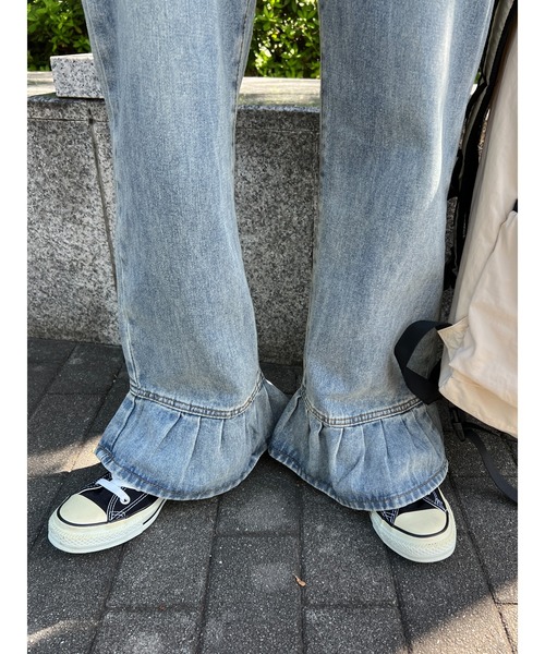 WC（ダブル シー）の「フリルデザインデニムパンツ（デニムパンツ・レディース・ブルー・FREE）」の14枚目の写真