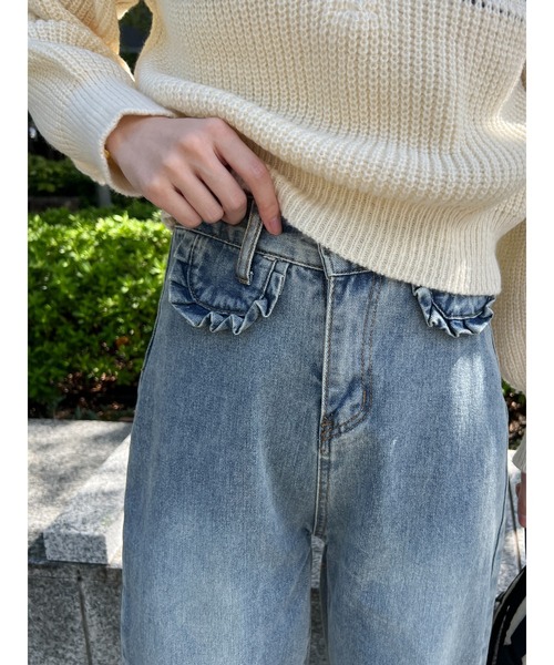 WC（ダブル シー）の「フリルデザインデニムパンツ（デニムパンツ・レディース・ブルー・FREE）」の13枚目の写真
