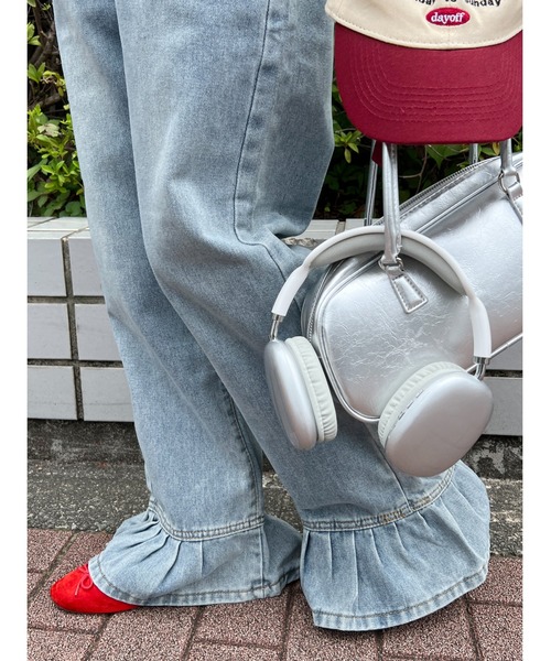 WC（ダブル シー）の「フリルデザインデニムパンツ（デニムパンツ・レディース・ブルー・FREE）」の8枚目の写真