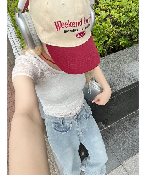 WC（ダブル シー）の「フリルデザインデニムパンツ（デニムパンツ・レディース・ブルー・FREE）」の6枚目の写真