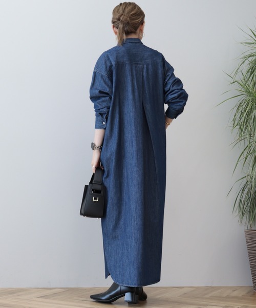 AMERICAN HOLIC（アメリカンホリック）の「デニムワンピース（ワンピース・レディース・ブラック/インディゴブルー・M/L）」の14枚目の写真