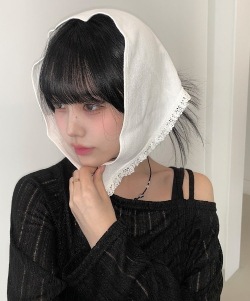 anyonemore（エニワンモア）の「ワンオフショルダーギャザーリボン長袖Ｔシャツ（Tシャツ/カットソー・レディース・ブラック/グレー・FREE）」の4枚目の写真