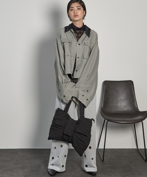 THE YOn（ザヨン）の「ビックリボンモチーフトートバッグ（トートバッグ・レディース・ブラック/サックスブルー/グレー・FREE）」の11枚目の写真