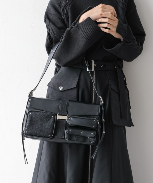 HARE（ハレ）の「イソザイポケットショルダーバッグ(HARE)（ショルダーバッグ・レディース・ブラック/グレー・FREE）」の8枚目の写真