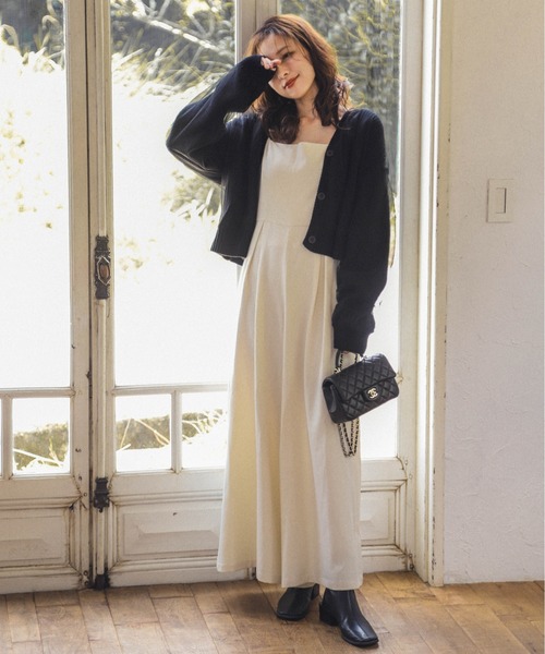 Lajour(ラジュール)の「日本製チュール袖ニットカーディガン(カーディガン/ボレロ・レディース・グレー/ブラック/アイボリー・フリー)」の14枚目の写真