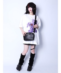 Amilige（アミリージュ）の「くぎベア型押し総柄ショルダーバッグ 