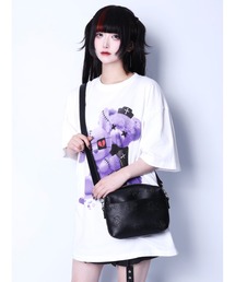 Amilige（アミリージュ）の「くぎベア型押し総柄ショルダーバッグ