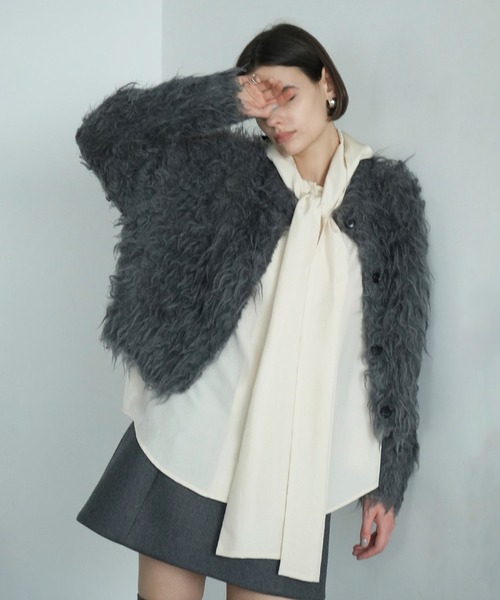 CLANE（クラネ）の「SHAGGY SHORT KNIT CARDIGAN（カーディガン/ボレロ