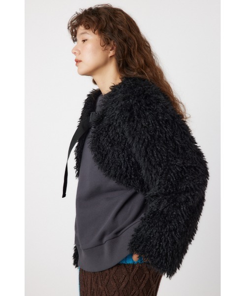 RODEO CROWNS WIDE BOWL（ロデオクラウンズワイドボウル）の「ボアボレロブルゾン（ブルゾン・レディース・アイボリー/ブラック/ベージュ・FREE）」の12枚目の写真