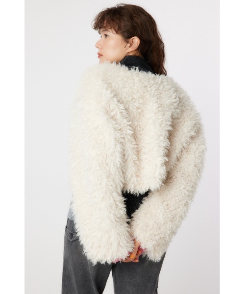 RODEO CROWNS WIDE BOWL（ロデオクラウンズワイドボウル）の「ボアボレロブルゾン（ブルゾン・レディース・アイボリー/ブラック/ベージュ・FREE）」の18枚目の写真